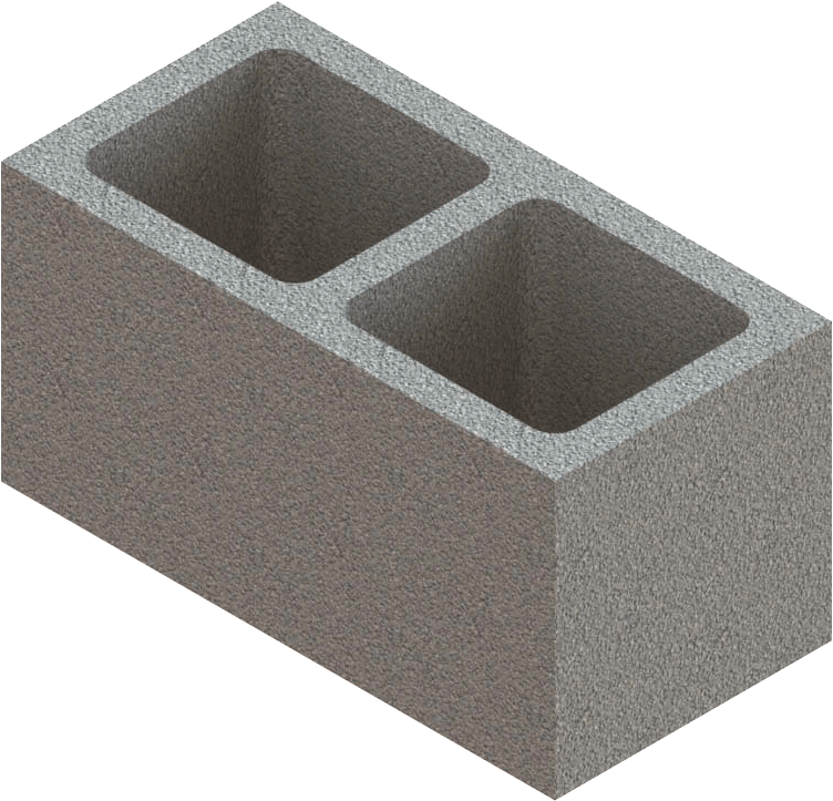 بلك مباني فتحتين مفتوح أسمنتي مفرغ