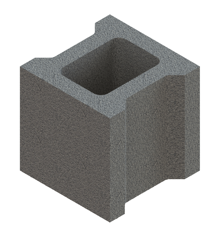 بلك مباني فتحة واحدة أسمنتي مفرغ